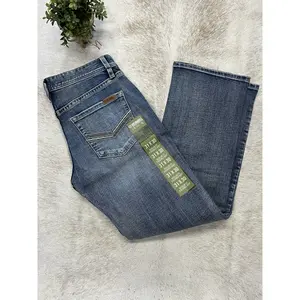 Rey Rock & Roll Denim Light Wash V46 V EMB Pistol Stackable Jeans