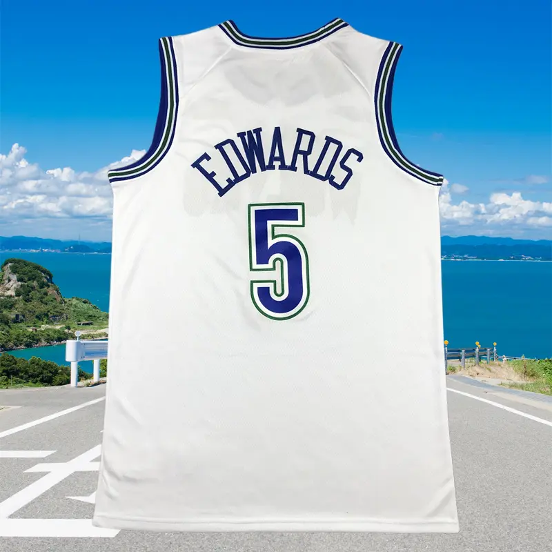 Anthony Edwards Classic-Design stitched Basketball Jerseys Retro Men's 2025 Sleeveless White shirt