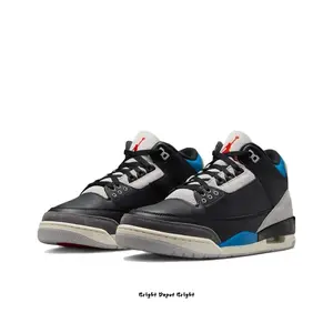 Black-Grey Mid-Top Sneakers with Blue Accents and Elephant Print Details