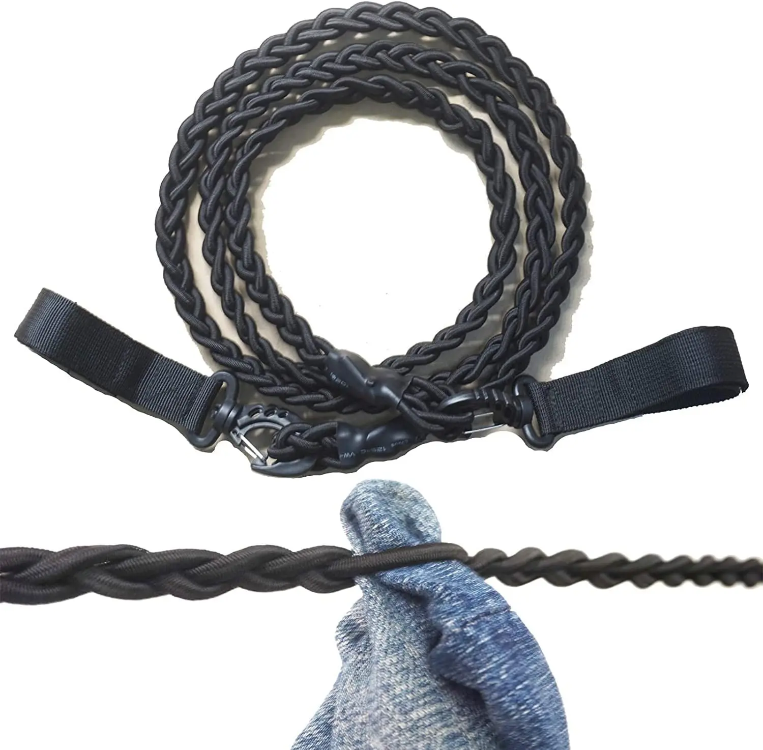 Tri-Braided Lightweight Clothesline Cord - Adjustable, Compact, Windproof, Hanger Hook-Free Laundry Drying Rope for Travelers, Outdoor/Indoor Use, Prevents Marks, Home Laundry Accessory