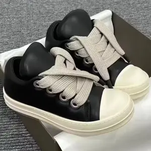 New Rick Owen Jumbo Lace Puffy Low Top Shoes