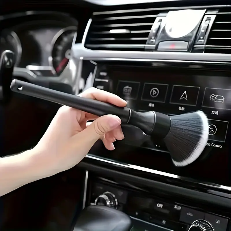 1PC Car interior air outlet cleaning brush, dual head car dust removal soft brush, single sharpened nylon wire detail brush, Car Detailing Tools