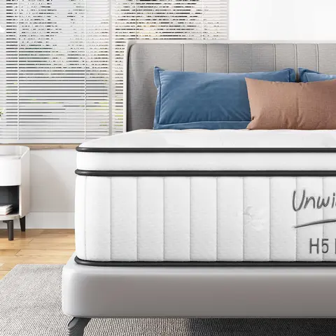Nicole Selection Hybrid Mattresses in a Box - 10/12 inch, Twin/Full/Queen/King Size, Pressure Relief, Strong Edge Support Gel Memory Foam Healthy Sleep Strengthened Spring Coils Ergonomic, H5A, For Christmas Gifts, Durable Memory Foam, High Quality Mattre