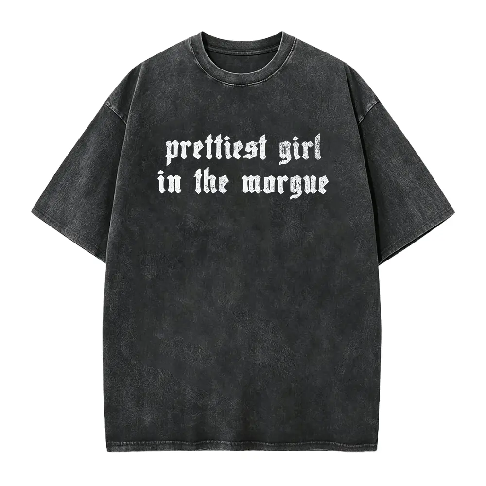 Prettiest Girl In The Morgue Goth T Shirt, Victorian Goth Clothes, Alt Clothes, Gothic Skull Clothes, Creepy Cute Gift For Her, Spooky Tee