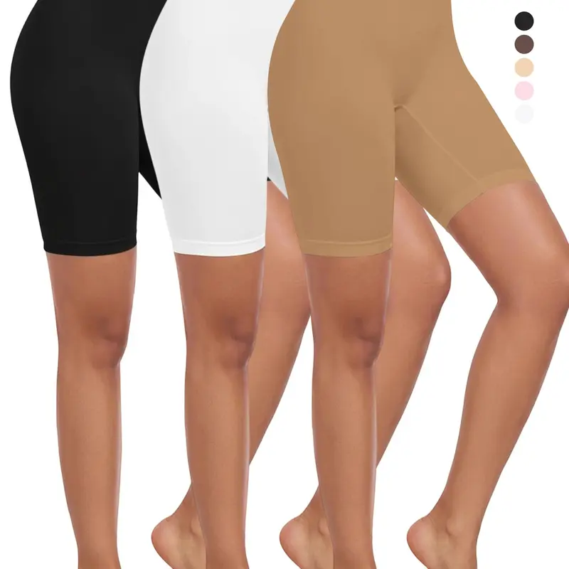 Slip Shorts for Under Dresses Women Minimalist Anti Chafing Seamless Smooth Elastic Fit Shaperwear Shorts Underwear Boyshorts Panties Under Shorts Womenswear