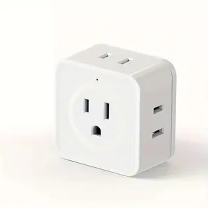 Multifunctional Wall Plug Extender, Power Socket Expander, 5-Outlet Splitter, Us Plug, Side Insert Box, Ideal for Cruise, Travel, Office, Dormitory