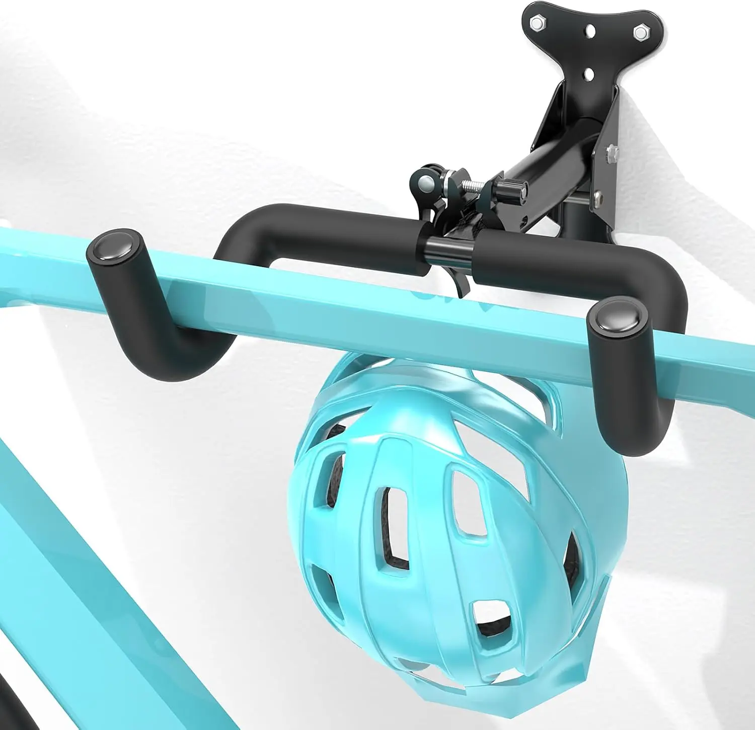 【Father's Day Gift】Housolution Bike Wall Mount - [1 Pack] EVA Foam Padded up to 48.5 lbs, Carbon Steel, Valve Mechanism, Heavy-Duty Adjustable Bike Wall Hanger for Road, Mountain and Hybrid Bikes, Garage & Apartment