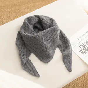 Wool Triangle Scarf Shawl for Women,  Autumn/Winter Simple Fashion Warm Cold-Proof Cape