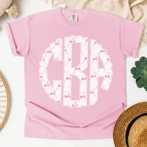 COQUETTE  MONOGRAM COMFORT COLOR TEE 🎀