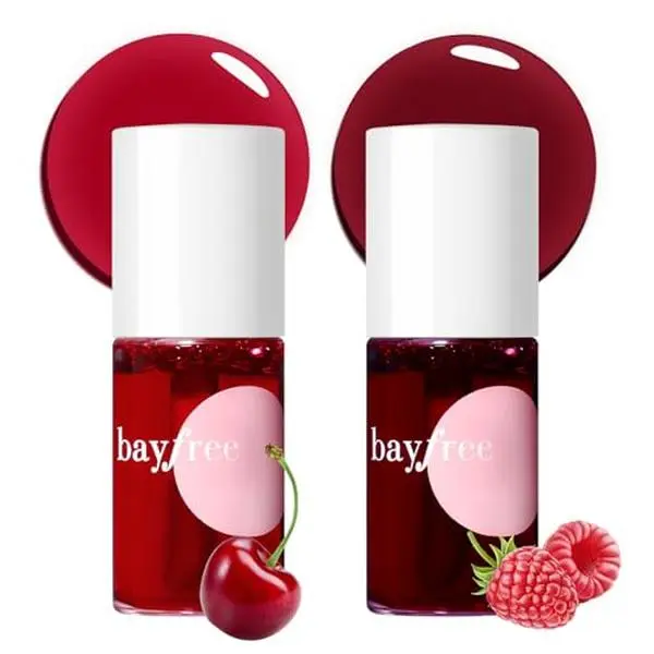 bayfree Lip Tint Stain Set, 2 PCS Korean Water Tint Lightweight Non-sticky, Waterproof Long Lasting Blush & Lip Stain, Transfer-Proof, Matte Finish Lip Color Makeup (made into jam)