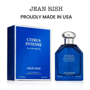 Citrus Intense, Jean Rish, Men Perfume, Eau De Parfum (3.4 Fl Oz / 100 ml) with Grapefruit, Mint, Ginger – Long Lasting and Luxury Fragrance