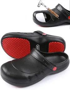 Non-Slip Safety Work Shoes Steel Toe Chef Shoes Doctor Nurse Surgical Shoes, Anti-Slip Protection for Outdoor Factory Beach Kitchen Garden Hospital, Garden Clogs