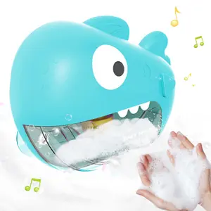 Bath toys, singing bubble machine, shark automatic bathtub bubble machine, baby bathtub toys, toddler toys, automatic bath toys are suitable for children aged 1-3 years old and 4-8 years old.