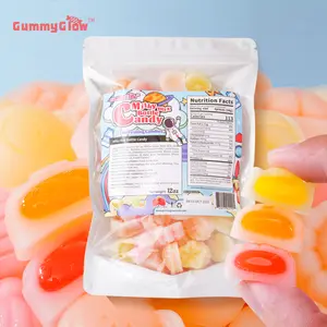 【Hyped Snack】GummyGlow Milk Wax Candy 12oz Bag Coconut - Variety Milk Fruity Flavor Filled Fun Shapes Edible Wax Sweet Snack for Parties Bonbon Sweet Fruit Bite