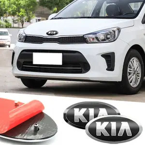 1PCS ABS Black Car Front Hood Logo Trunk Logo Car Logo Sticker For KIA Rio Ceed Sportage Cerato Soul Sorento