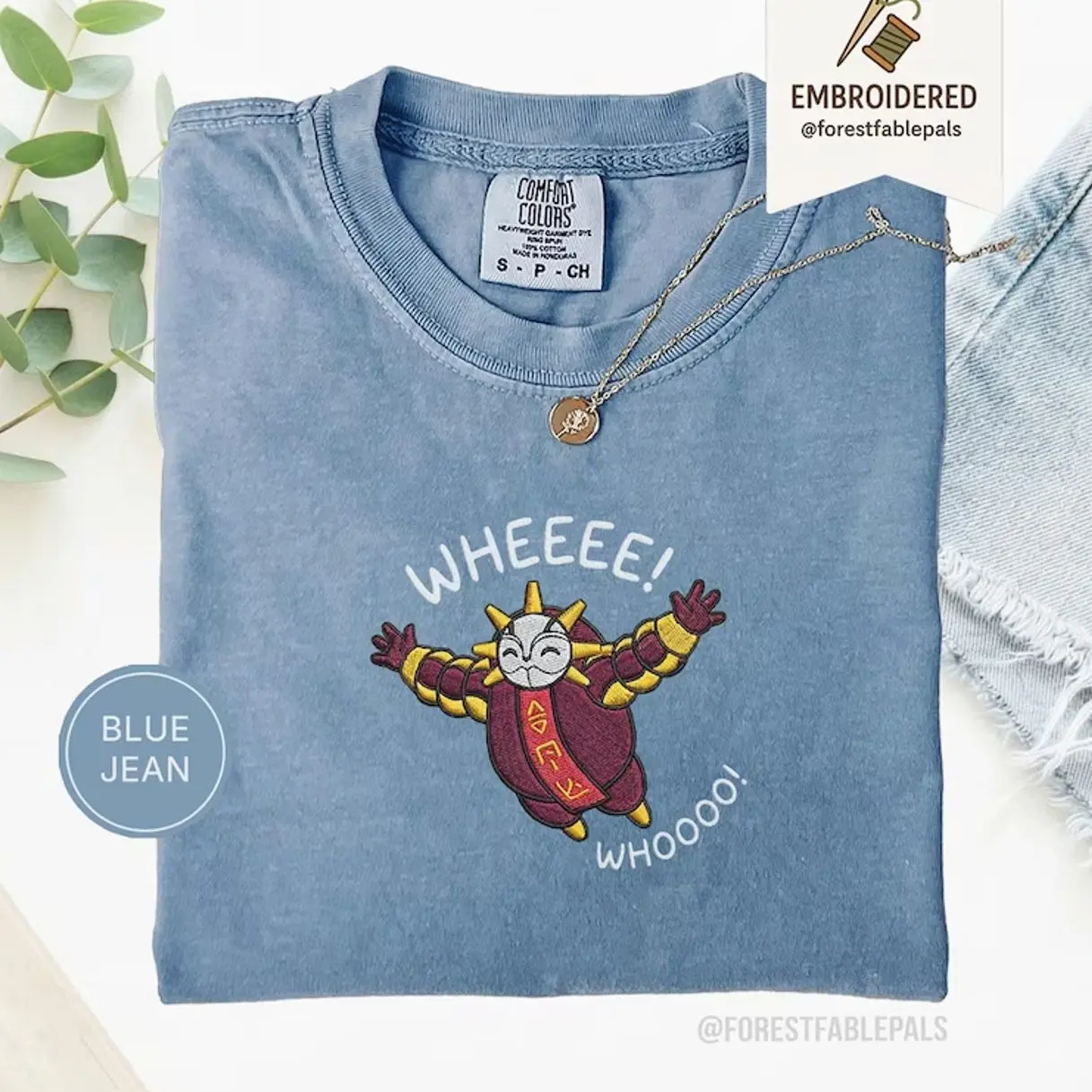 Embroidered Esquie Expedition 33 Shirt, Esquie Whee Whoo Tee, Clair Obscur Game Shirt, Comfort Colors Funny Gamer Gift, Unisex