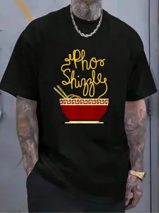 100% Cotton Funny Pho Shizzle Asian Vietnamese Restaurant Food T-Shirt Women's Men's Graphic Tee Crew Neck summer vacation Tops