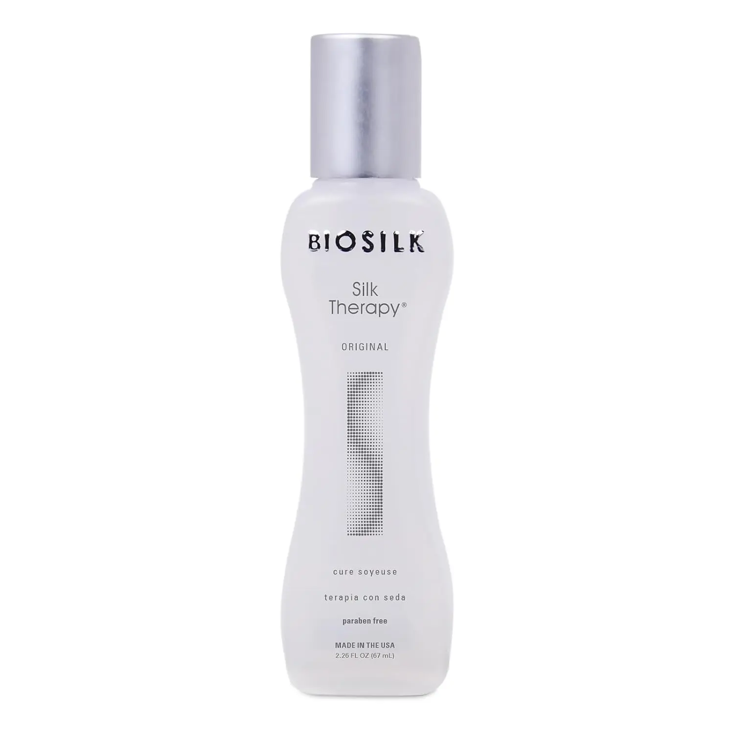 Biosilk Silk Therapy Original, Reconstructing Leave-In Hair Treatment, Adds Shine, Smooths & Prevents Split Ends, Sulfate-Free, Paraben-Free, Cruelty-Free, 2.26 Oz BioSilk