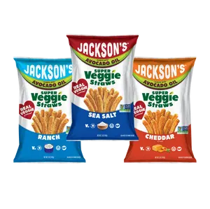 Variety Pack Super Veggie Straws in Avocado Oil 5oz (Pack of 8) - Gluten Free, No Seed Oils, Vegan, Top 9 Allergen Free Snack