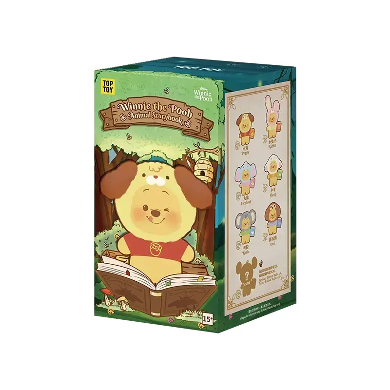 TOP TOY Disney Winnie The Pooh Animal Storybook Series Plush Keychain Blind Box