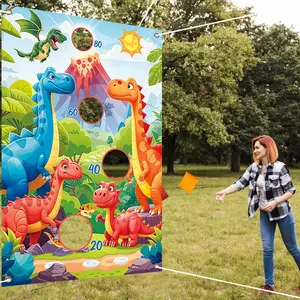 Dinosaur Pattern Inflatable Toss Game, Durable Inflatable Toss Game, Outdoor Leisure Equipment for Family Party, Holiday Game
