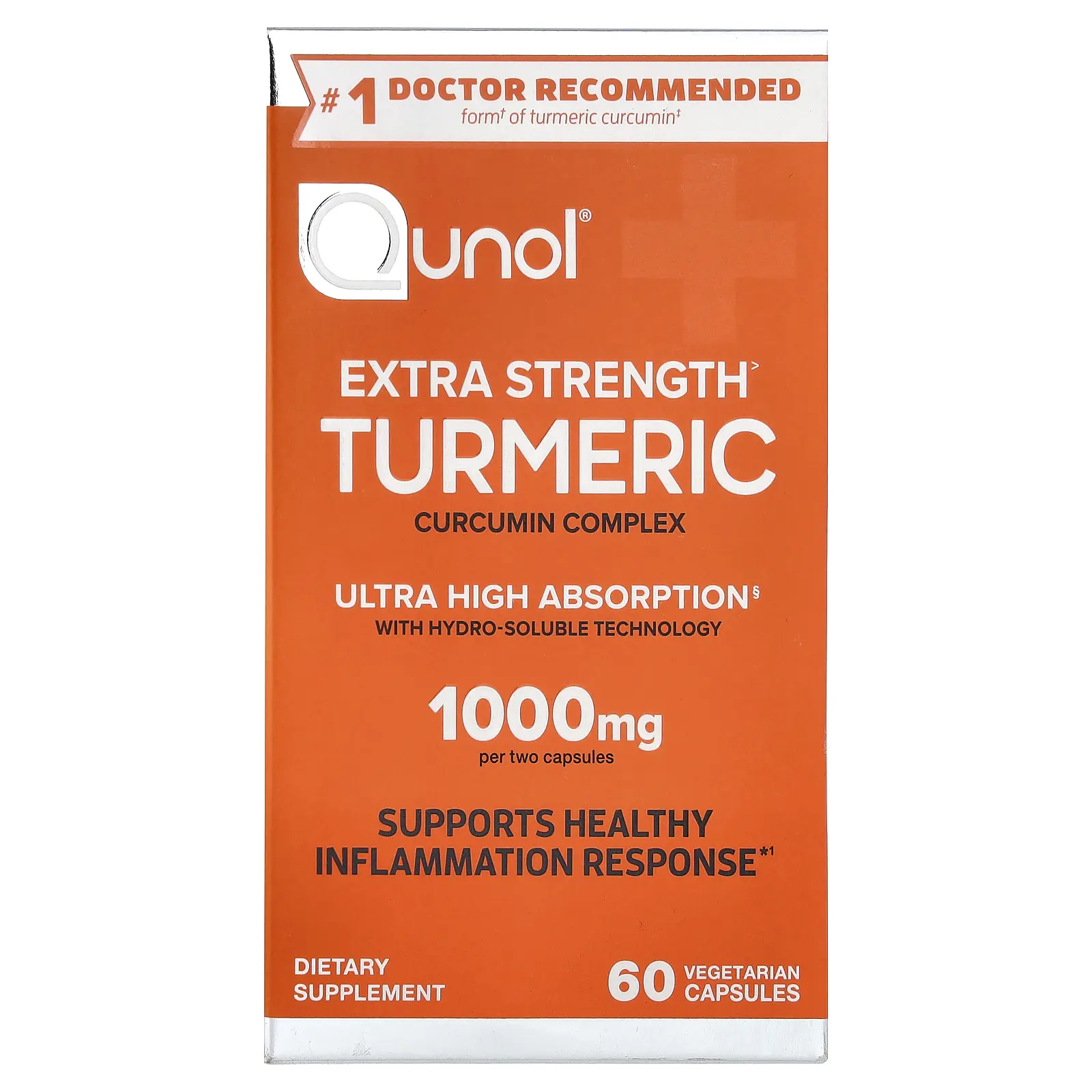 Qunol Turmeric, Curcumin Complex, 60 Vegetarian Capsule (500 mg per Capsule)
