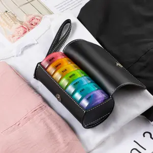 1pc Portable Pill Box - 7-Day 14-Compartment Plastic Pill Box, Food-Grade PP Storage Box, Weekly Compartmentalized Pill Organizer, Medicine Organizer, Vitamin Organizer, Supplement Organizer, Vitamin Dispenser