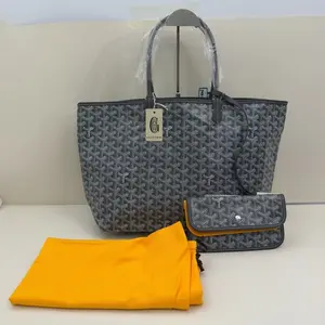 Pre-owned Goyard leather Shoulder Bags Small Grey Shopping Tote 020251 20170108