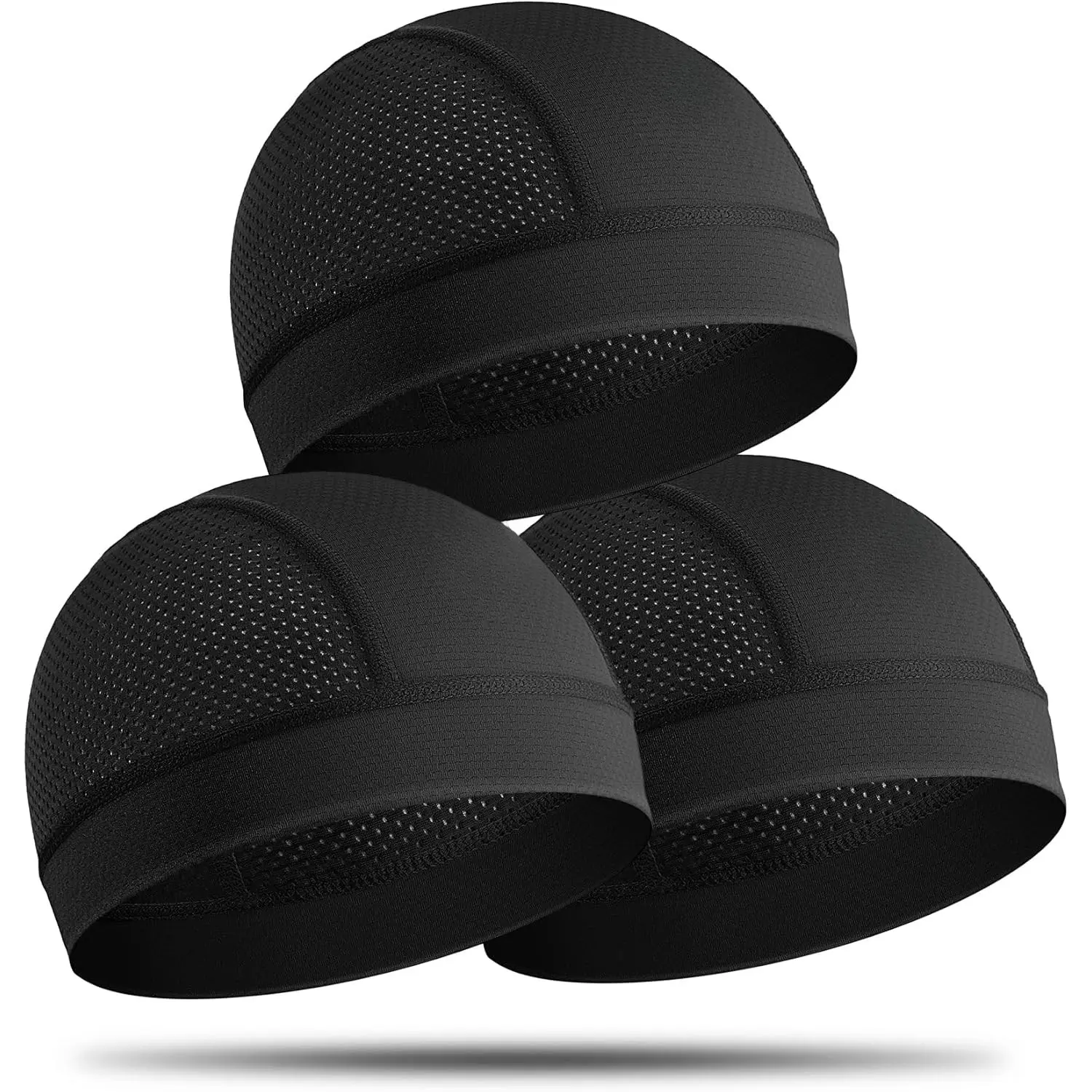 3 Pack Cooling Skull Cap Helmet Liner Breathable Mesh Beanie for Men Women