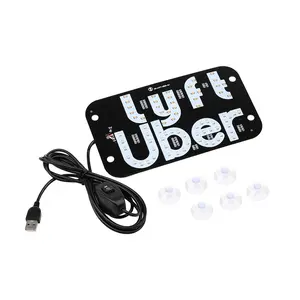 LED Light Signs with Suction Cups Illuminated Taxi Logo Multi-Purpose Car Signal Lamp Windscreen Car Accessory Illuminated Emblem