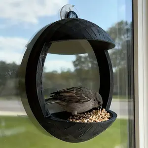 A Practical Window Wild Bird Feeder – It Sticks to the Window, Allowing You to Observe Birds Feeding up Close – Simple Design and Durable Material