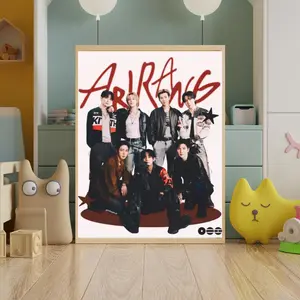 Arirang Poster Group Wall Art | Kpop Print | Bangtan Boys Poster | ARMY Room Decor | Kpop Wall Decor | Aesthetic Art Arirang