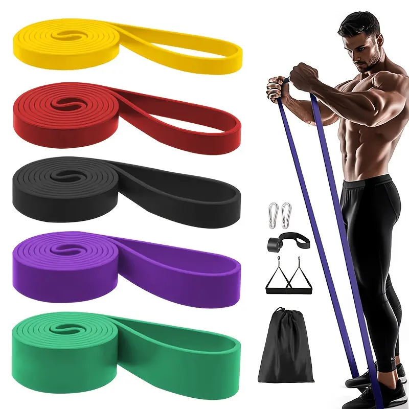 8PCS Resistance Bands Set, Workout Exercise Bands with Pull Up Assistance Bands, Stretch Bands for Strength Training, Yoga, Physical Therapy & Home Gym Fitness Equipment for Men & Women   Yoga  enthusiast flexibility