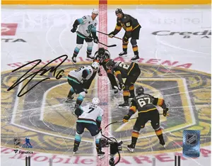 Jared McCann Seattle Kraken Autographed 8" x 10" First Franchise Face-Off Photograph - Fanatics Authentic Certified