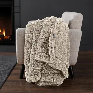 Bare Home Shaggy Faux Fur Sherpa Blanket