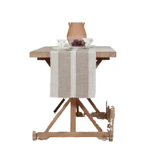 Nordic Jacquard HandWoven Table Runner with Tassels Fashionable Tea Runner Long PolyesterCotton Tablecloth Retail