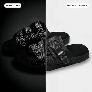Reflective Slides for Men and Women – Full 3M Reflective Sandals with Adjustable Straps, Arch Support & Anti-Slip Sole, Comfortable Footwear for Wide or Narrow Feet, Light-Up Slide Sandals for Day & Night Wear