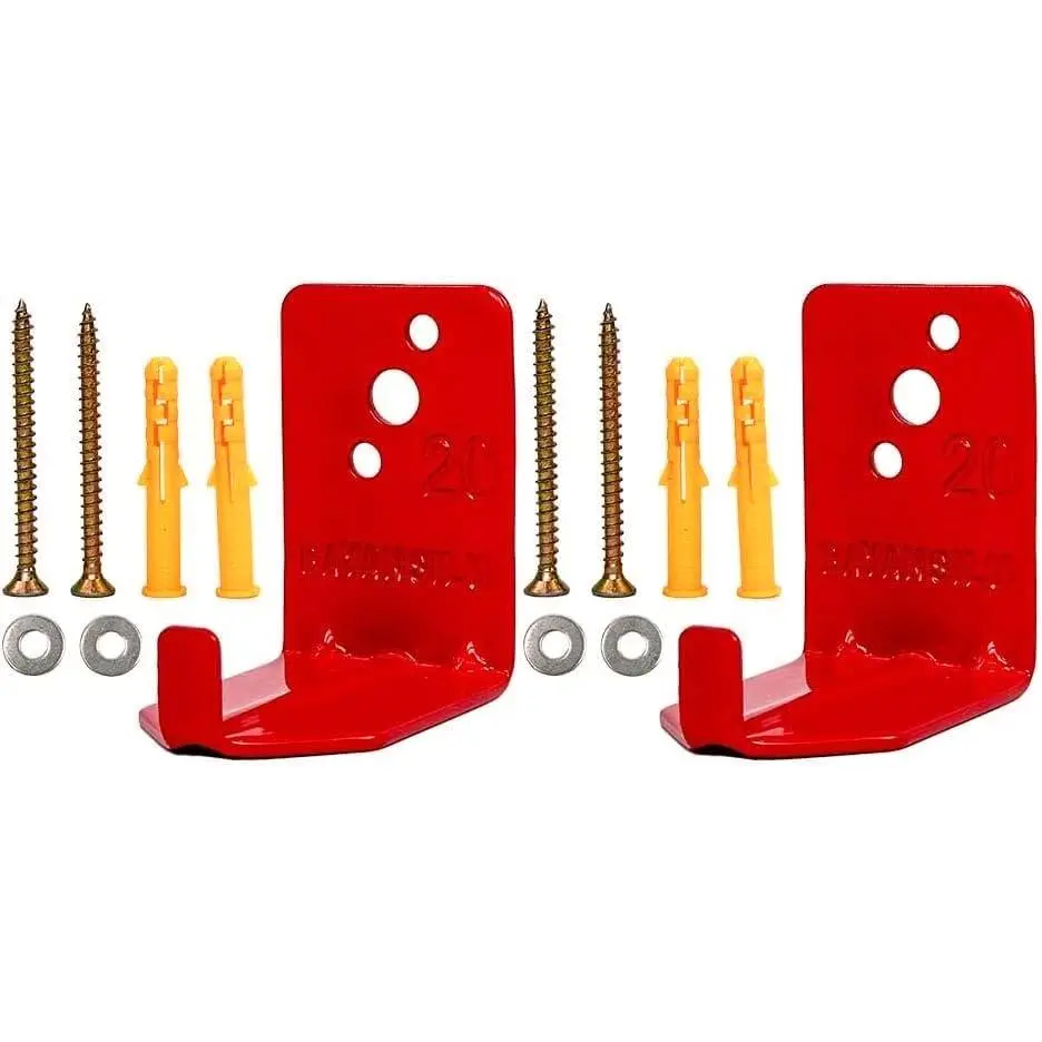 Universal Fire Extinguisher Bracket, Fire Extinguisher Mounts & Brackets (L Hook - 2 Pack)