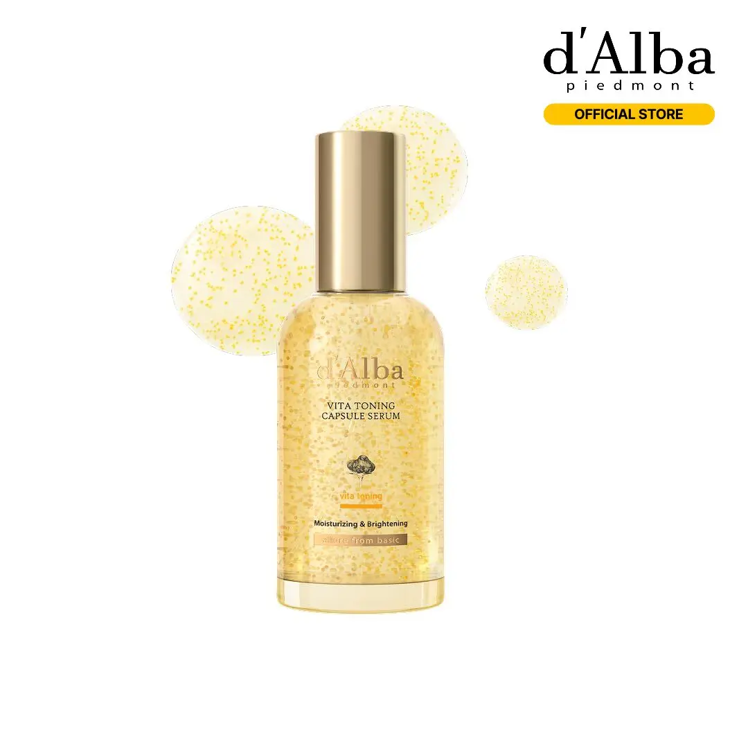 [OFFICIAL d'Alba] Vita toning Capsule Serum – Daily Vitamin Serum w/ Trufferol, Rose Water, Niacinamide, & Vitamin C - Hypoallergenic (1.69 fl oz)