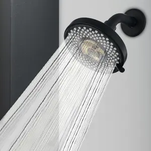 High Pressure Shower Head with Powerful Spray Flow, Luxury Bathroom Shower Head with Small Silicone Nozzle, Universal Fit for High and Low Flow, Wall Mounted Showerhead, Shower Water Equipment