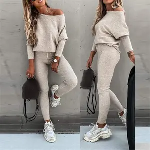 2025 European American Spring Solid Color Fashion Casual Lace-Up Asymmetrical Shoulder Sports Long Pants Long Suit for Women Womenswear Clothes Grey Minimalist Basic Trouser Gamis Gamis Normal Type Size 61-126 Length 102-126 Bust 80-96 Arm 65-77 Waist