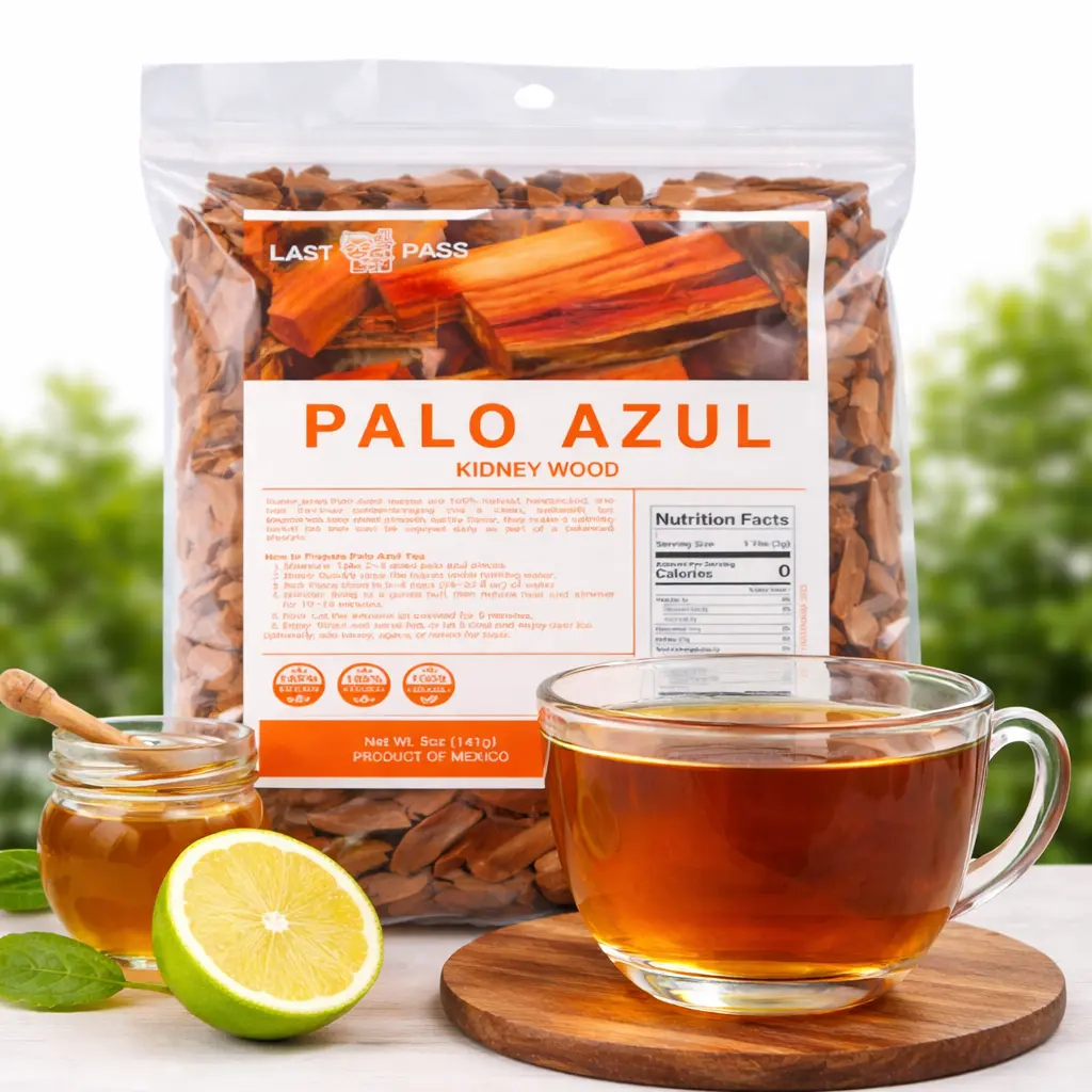 New Viral Palo Azul Kidney Wood Blue Stick Herbal Tea Blend, 5 oz (141g) Resealable Wildcrafted Unsweetened Loose Leaf Beverage - 70+ Cups, Better Value
