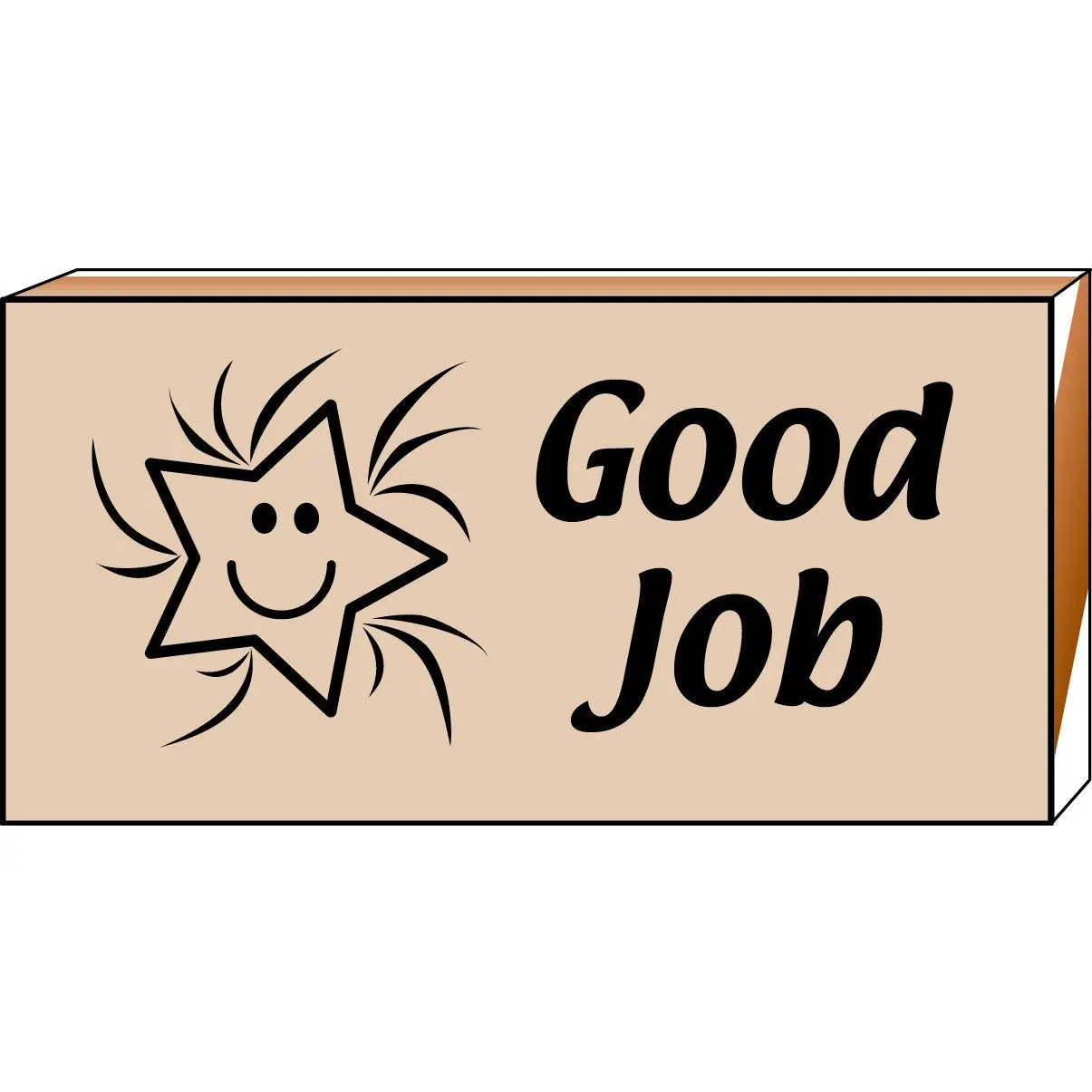 SHAPES ETC. Teacher's Classroom Stamp - 2" x 1 3/4" Good Job Text, Encourages Good Work Habits for Home & Classroom Use