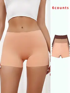 Women's Solid Color One-piece Underwear, Seamless Breathable Comfortable Daily Casual Underwear for Daily Wear, Ladies Underwear for All Seasons, Breathable Seamless Knicker, Seamless Garments