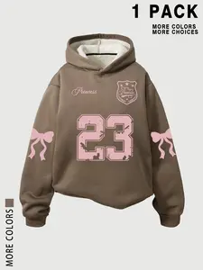 Women's Thick Long Sleeve Hoodie with Butterfly Print, Casual Loose-Fit Winter Sweatshirt, Warm Fleece Pullover for Camping Travel Party Streetwear Outdoor