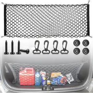 Envelope Style Cargo Net for 2006-2022 Ford Focus Escape Explorer Expedition Ranger Trunk Bed Grocery Net Elastic Mesh Organizer SUV Rear Tailgate Netting 43.3" x 15.7"