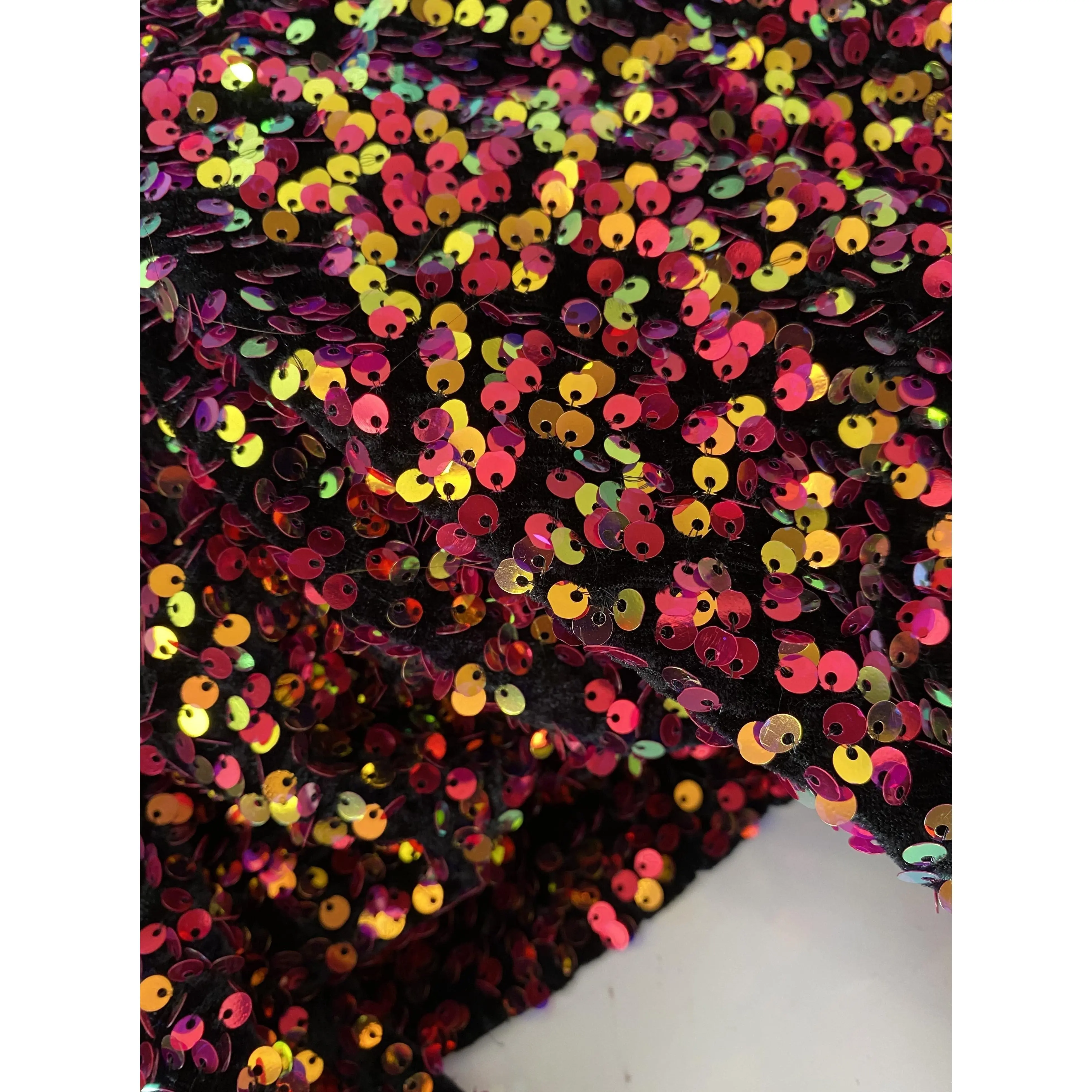 Multicolor Sequin on Velvet Multicolor Sequin on Velvet