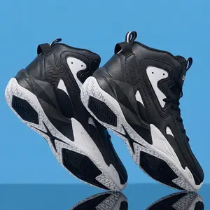 Men's High-Top Basketball Shoes - Breathable Shock-Absorbing Running Sneakers with Non- Sole, All-Match Cross-Training Footwear for Fitness, Walking & Casual Daily Wear, Trendy Athletic Sneakers for Men slip work boot resistant