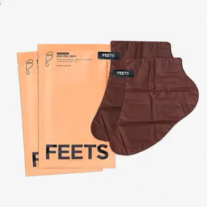Feet Foot Peel Mask - Gentle Exfoliating Treatment for Nail Care - Available in Orange & Brown - Ideal for Nail Care and Silky Finish