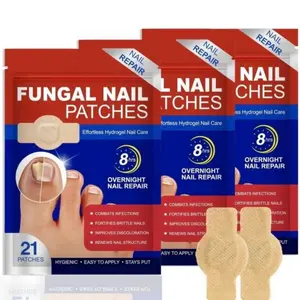 Fungal Nail Patches – 21 PCS Toenail & Fingernail Treatment, Gentle & Long-Lasting, Antifungal Repair Patches for Damaged, Discolored Nails, Nighttime or Daily Use, Unisex & Easy to Apply